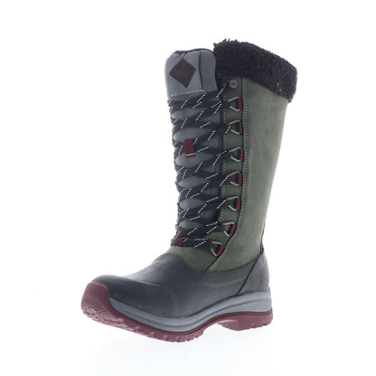 Original Muck Arctic Apres Lace Tall WALT100 Womens Gray Leather Winter Boots