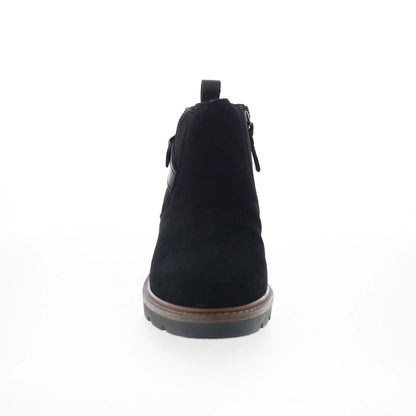 Softwalk Waneta S2370-003 Womens Black Leather Zipper Ankle & Booties Boots