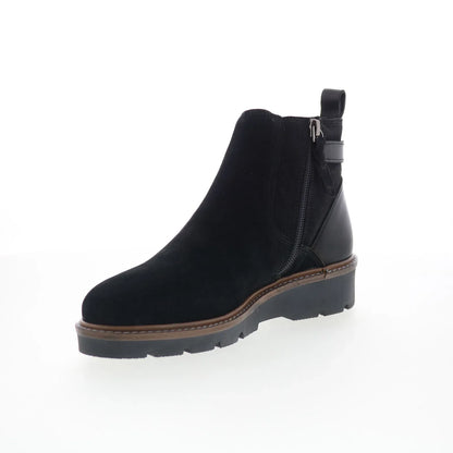 Softwalk Waneta S2370-003 Womens Black Leather Zipper Ankle & Booties Boots