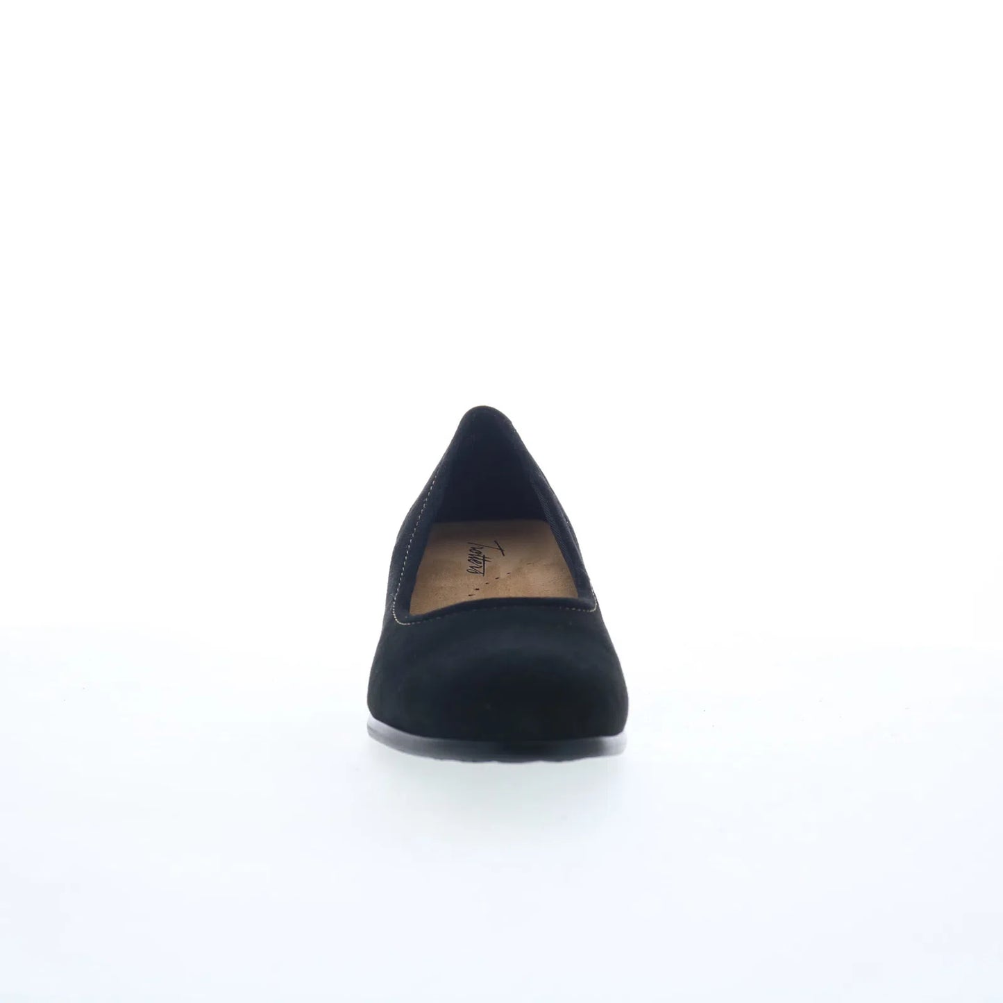 Trotters Winnie T1965-003 Womens Black Nubuck Slip On Wedges Heels Shoes