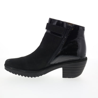 Fly London Wisp WISP342FLY-001 Womens Black Suede Ankle & Booties Boots