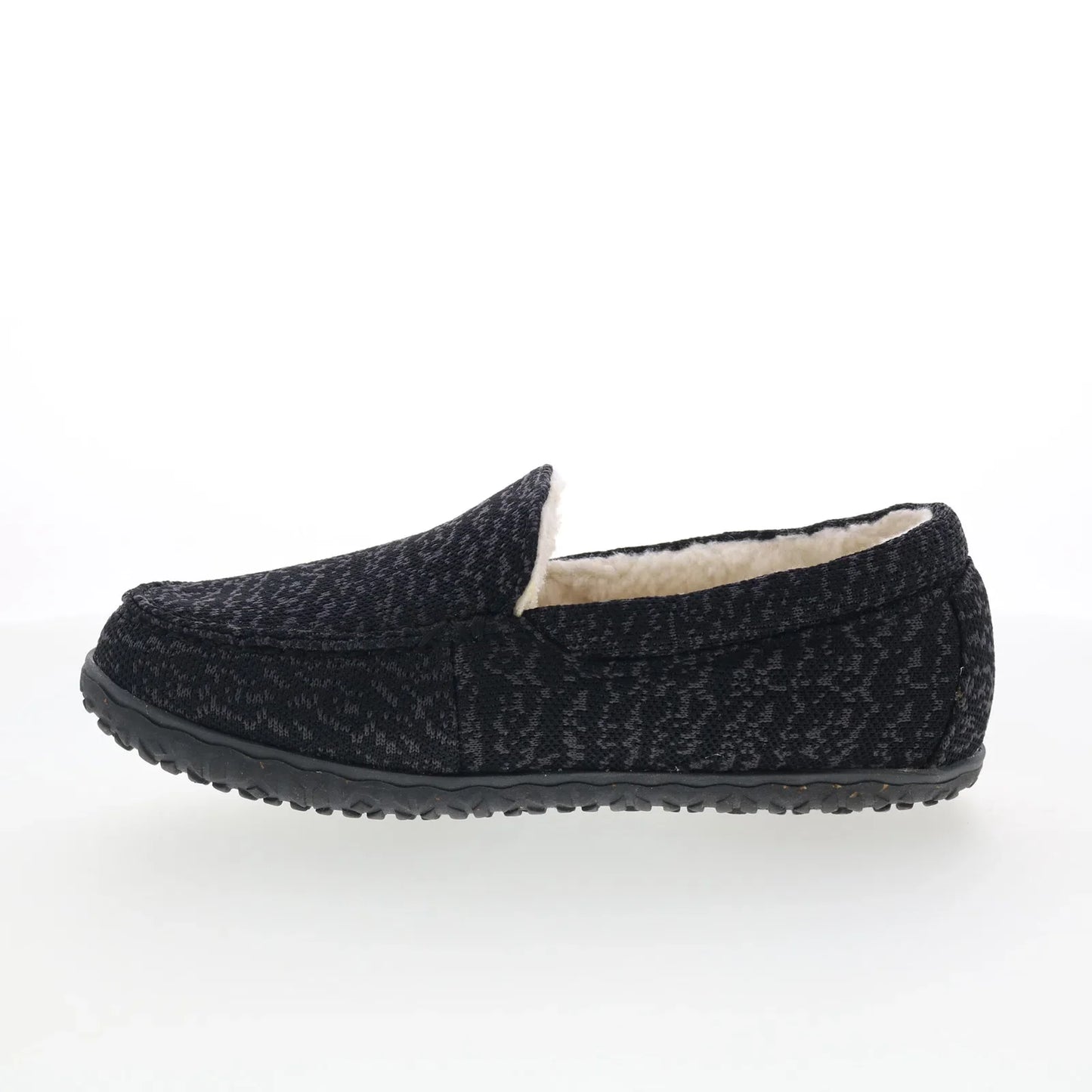 Minnetonka Eco Elm 4609 Womens Black Canvas Moccasin Slippers Shoes