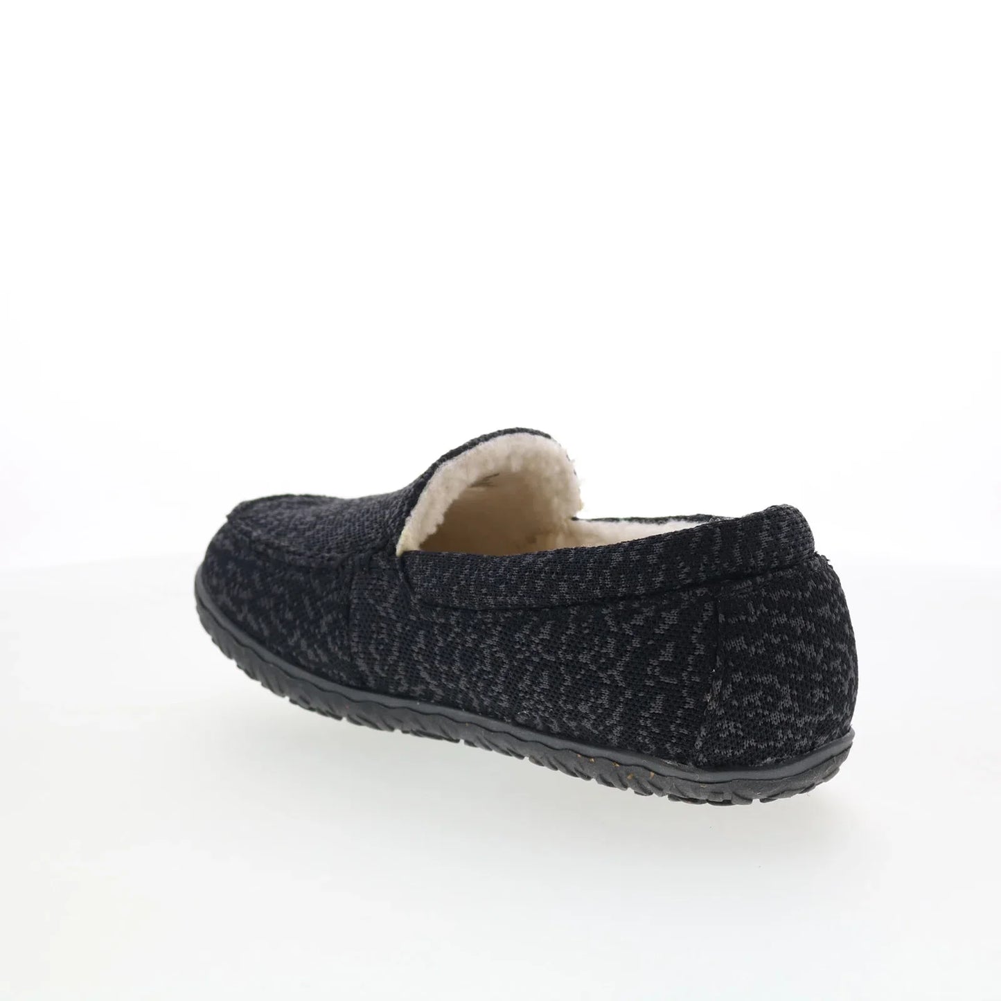 Minnetonka Eco Elm 4609 Womens Black Canvas Moccasin Slippers Shoes