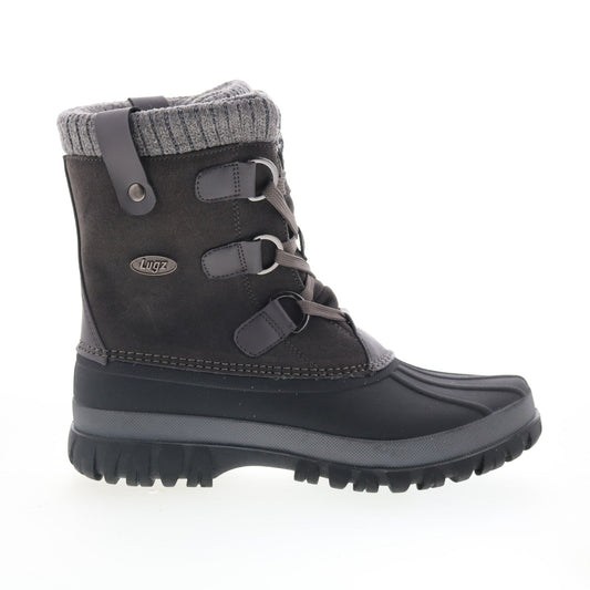 Lugz Stormy WSTORMS-0259 Womens Black Suede Lace up Casual Dress Boots