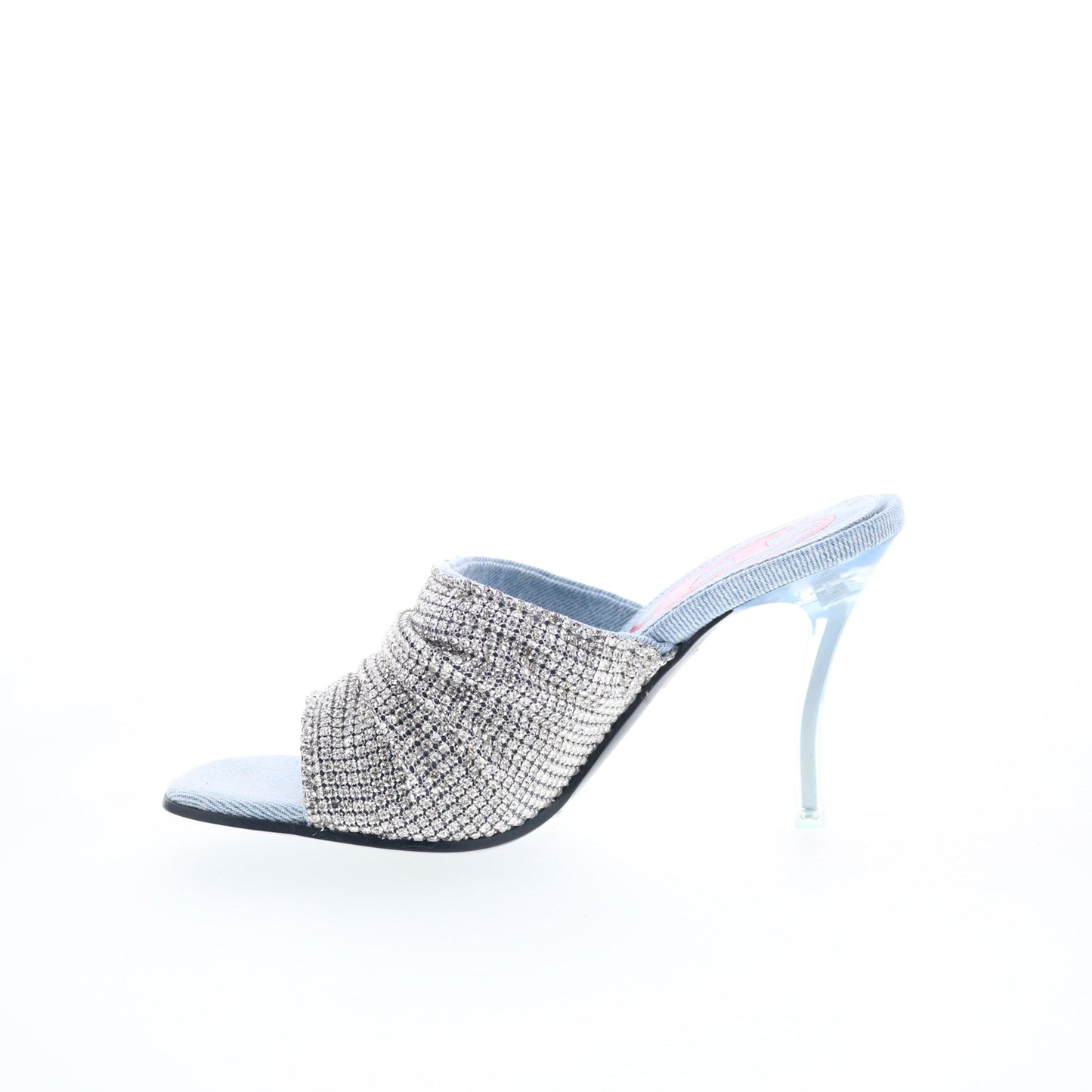 Diesel D-Sydney SDL S Y03341-P6071-HA043 Womens Gray Heeled Sandals Shoes