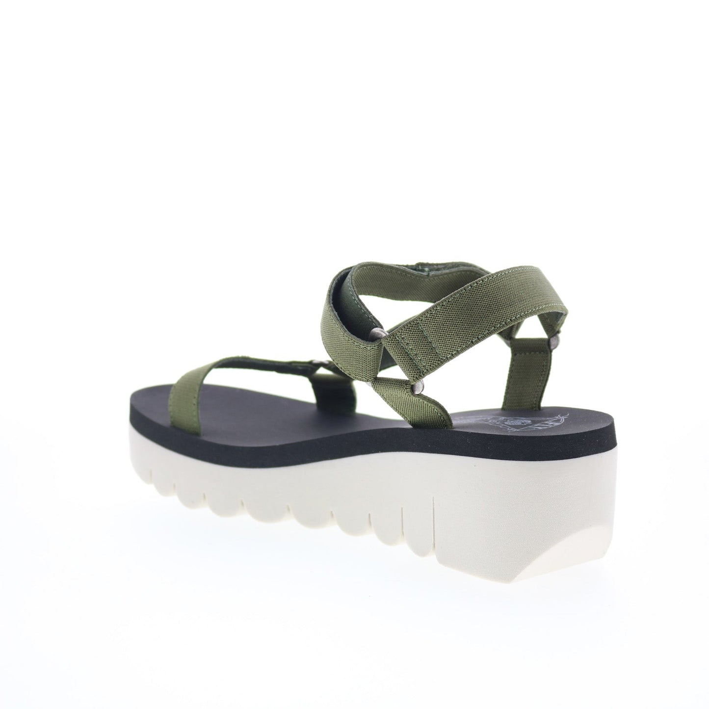 Fly London Yefa YEFA726FLY-006 Womens Green Leather Platform Sandals Shoes