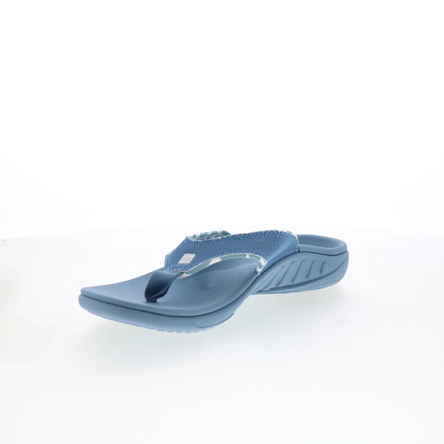 Spenco Yumi Bokeh SP1069BLS Womens Blue Wide Flip-Flops Sandals Shoes