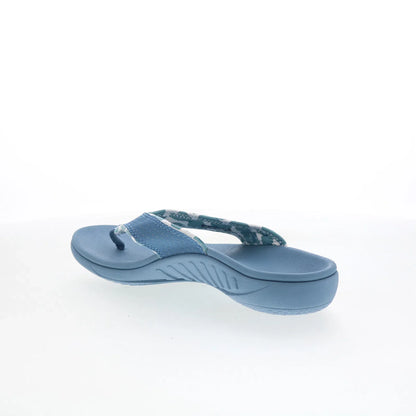 Spenco Yumi Bokeh SP1069BLS Womens Blue Wide Flip-Flops Sandals Shoes
