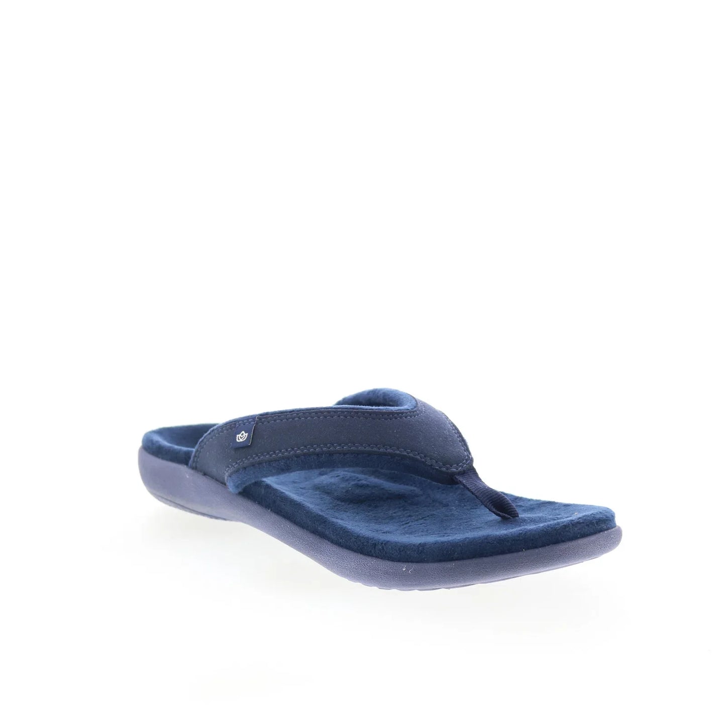 Spenco Yumi Cozy Slipper SP1169NVY Womens Blue Suede Flip-Flops Sandals Shoes