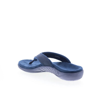 Spenco Yumi Cozy Slipper SP1169NVY Womens Blue Suede Flip-Flops Sandals Shoes